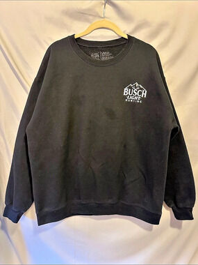 Busch Light Hunting Graphic Sweatshirt in Black Like New